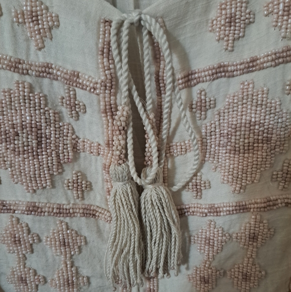 Lucky Brand Beaded Peasant Top - Picture 4 of 7